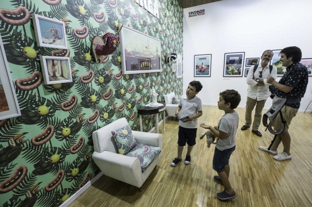 El espacio de Santander Music diseñado por Bakea, autor del cartel del festival.