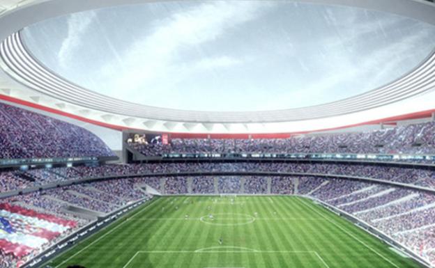 Infografía del nuevo estadio del Atletico de Madrdi.