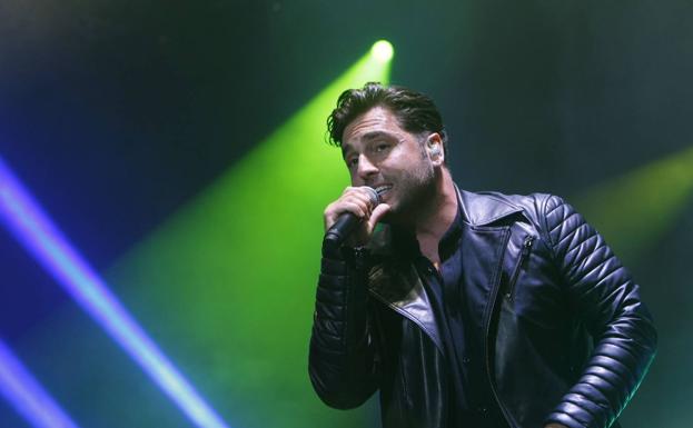 David Bustamante, en el concierto ofrecido este verano en Tanos.