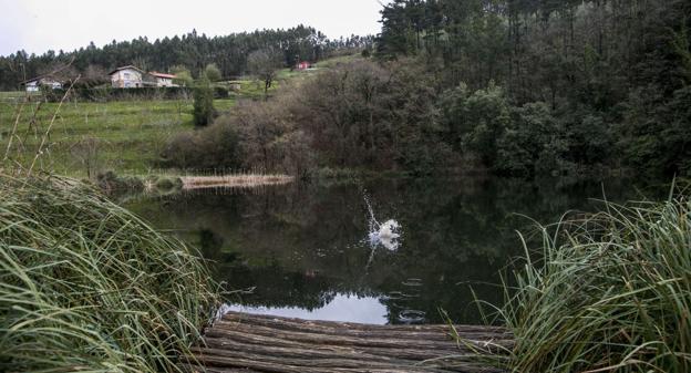 El Pozo Tremeo es el único lago natural de la franja costera cántabra. /Andrés Fernández