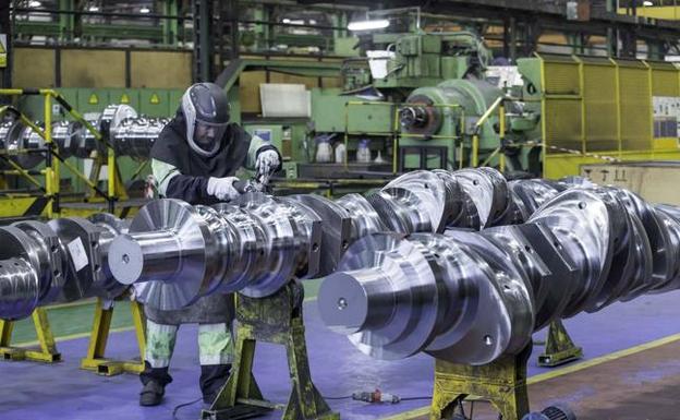 Interior de la planta que Sidenor Forgings & Castings tiene hoy en día en Reinosa. /Roberto Ruiz