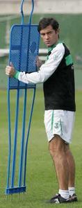 Marcelino, en un entrenamiento. / M. DE LAS CUEVAS/