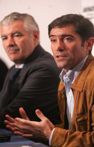 Marcelino García Toral y Francisco Pernía, en un acto en las instalaciones del Racing. / M. DE LAS CUEVAS/