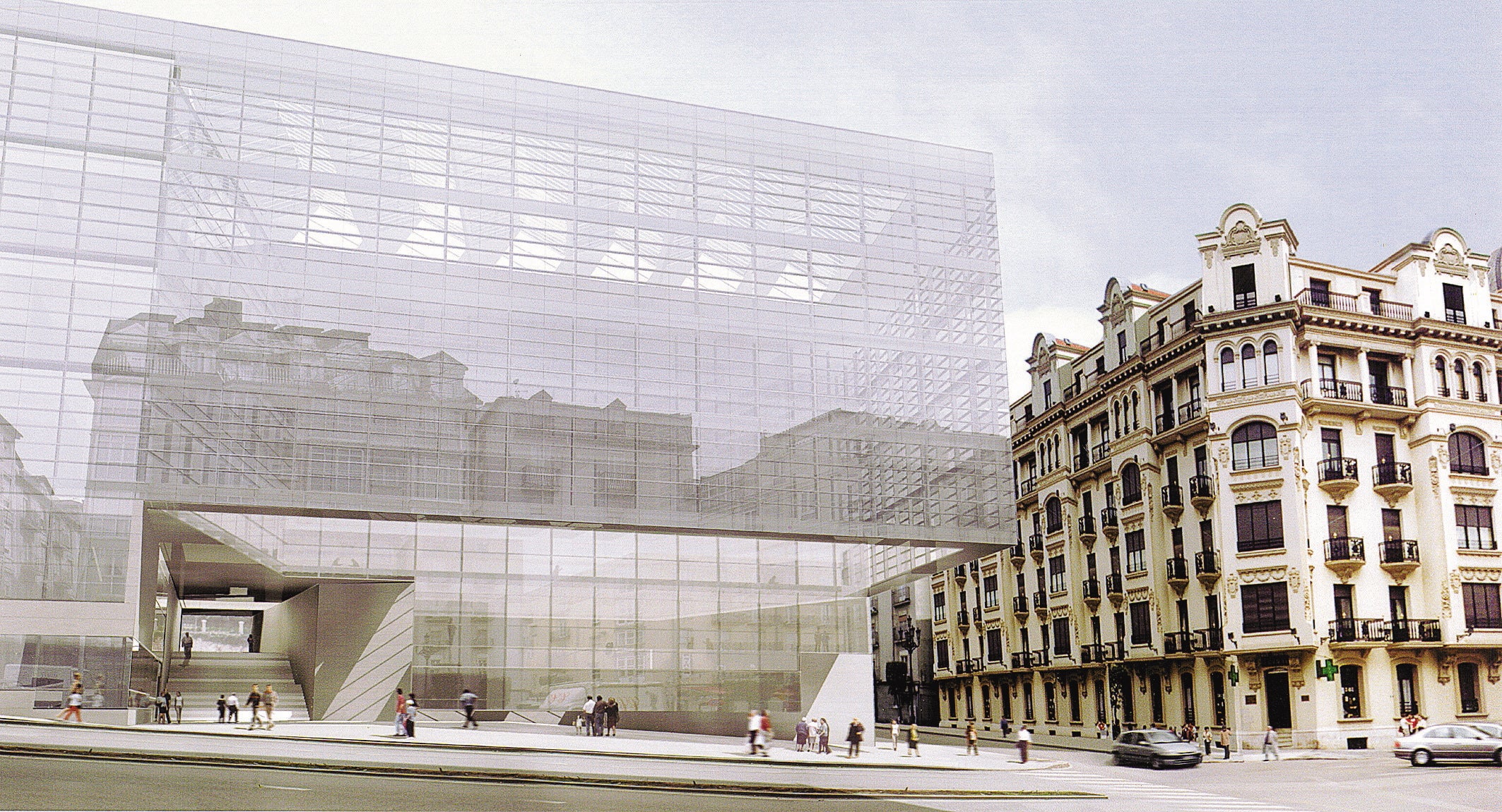 Infografía del edificio proyectado por Rafael Moneo./