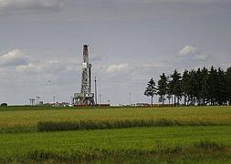 Imagen de una instalación de fracking en Polonia./