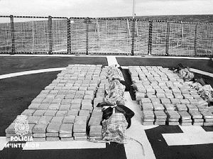 La droga intervenida con destino al puerto de Las Palmas. / DM/