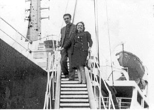 Gregorio Pereda, engrasador del barco./