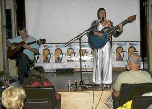 La cantante uruguaya Inés Saavedra, ayer, en el Madrazo. / SANE/