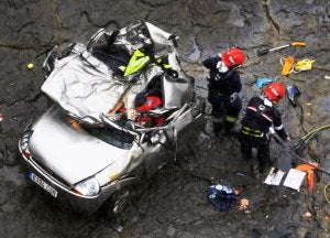 Los servicios de rescate tardaron dos horas en llegar al lugar. / Sane./
