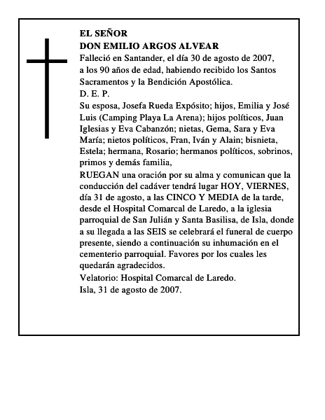 DON EMILIO ARGOS ALVEAR