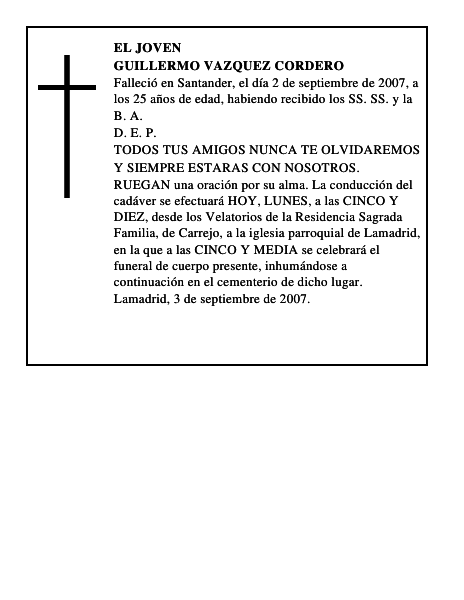 GUILLERMO VAZQUEZ CORDERO