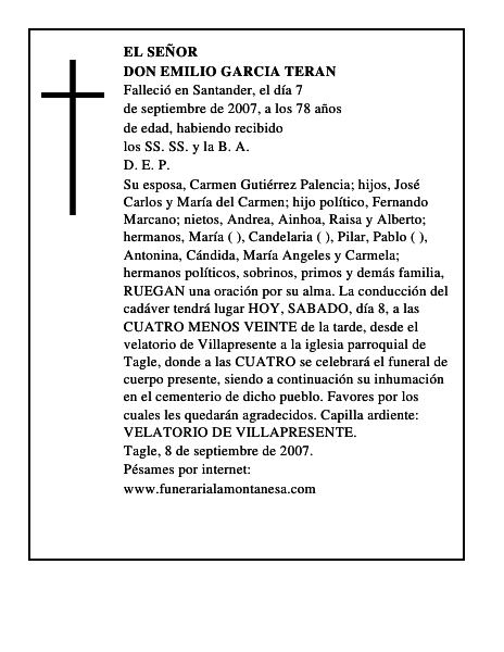 DON EMILIO GARCIA TERAN