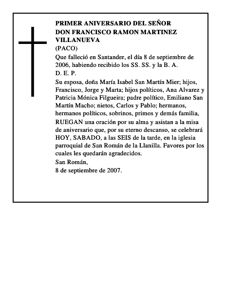 DON FRANCISCO RAMON MARTINEZ VILLANUEVA