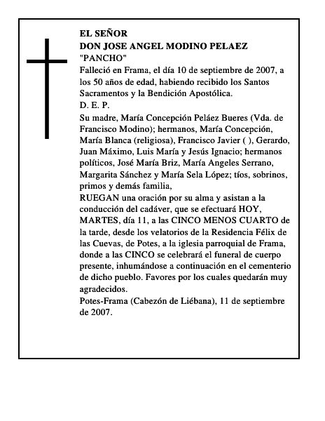 DON JOSE ANGEL MODINO PELAEZ