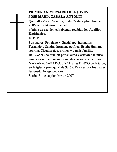 JOSE MARIA ZABALA ANTOLIN