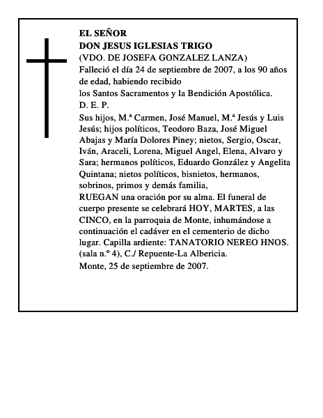 DON JESUS IGLESIAS TRIGO