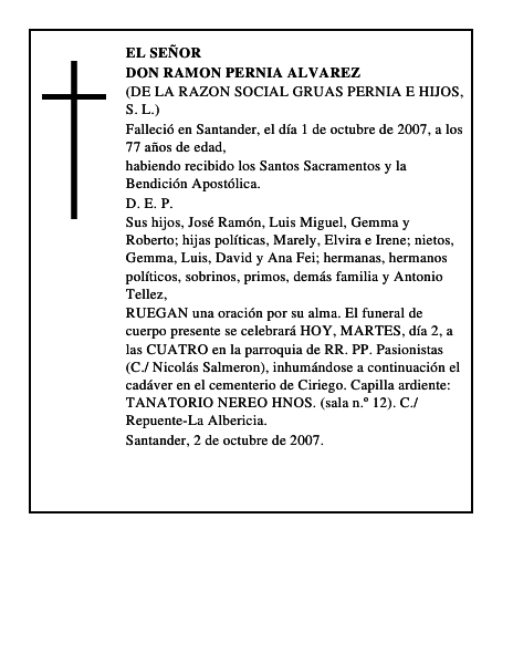 DON RAMON PERNIA ALVAREZ
