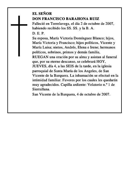 DON FRANCISCO BARAHONA RUIZ