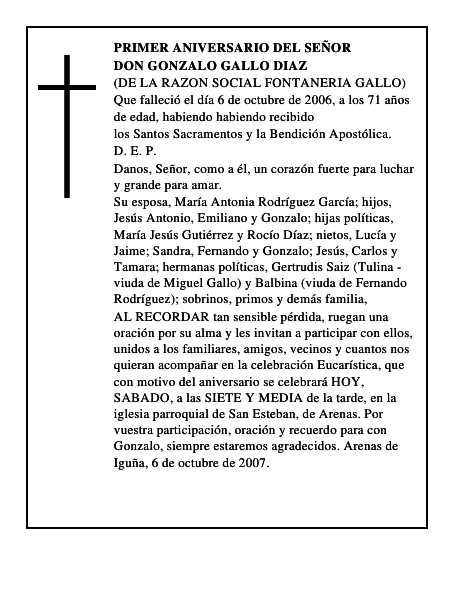 DON GONZALO GALLO DIAZ