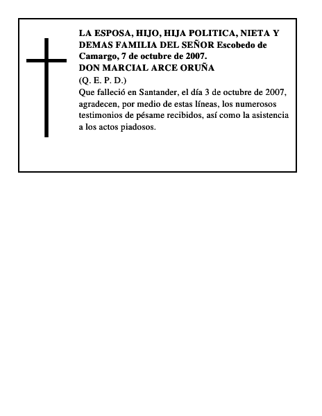 DON MARCIAL ARCE ORUÑA