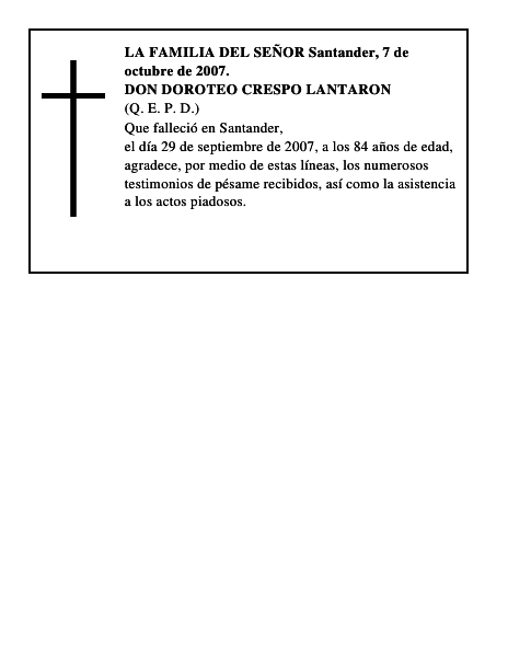 DON DOROTEO CRESPO LANTARON