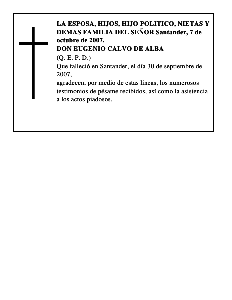 DON EUGENIO CALVO DE ALBA