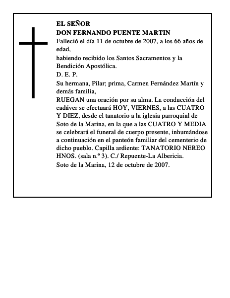 DON FERNANDO PUENTE MARTIN