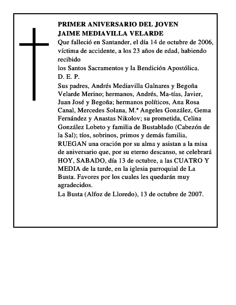JAIME MEDIAVILLA VELARDE