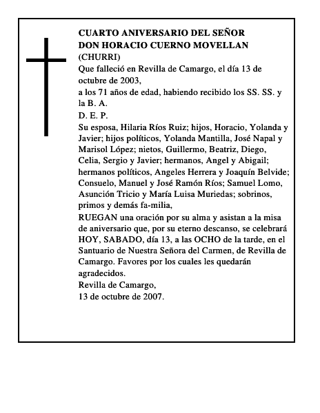 DON HORACIO CUERNO MOVELLAN
