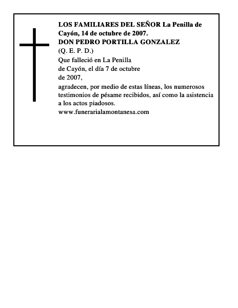 DON PEDRO PORTILLA GONZALEZ