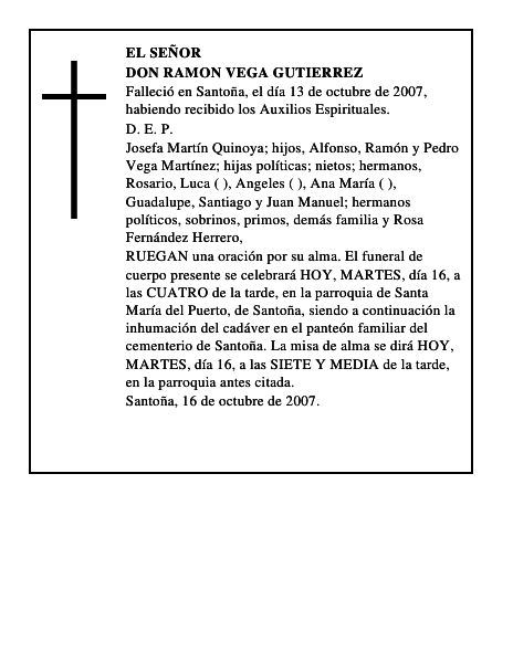 DON RAMON VEGA GUTIERREZ