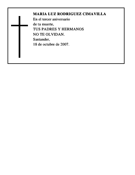 MARIA LUZ RODRIGUEZ CIMAVILLA