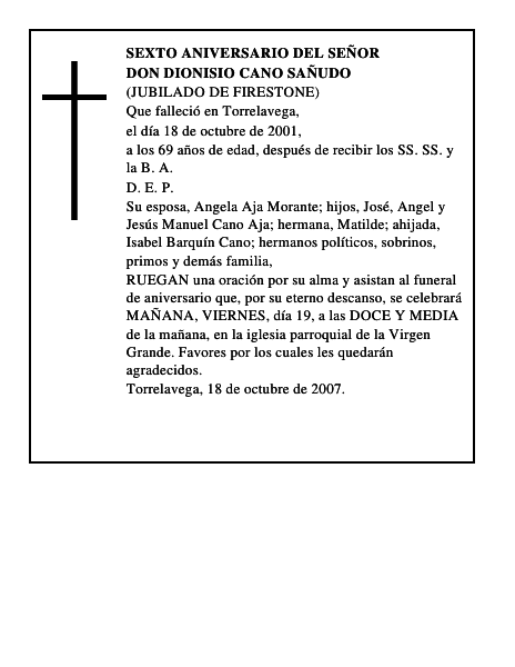 DON DIONISIO CANO SAÑUDO