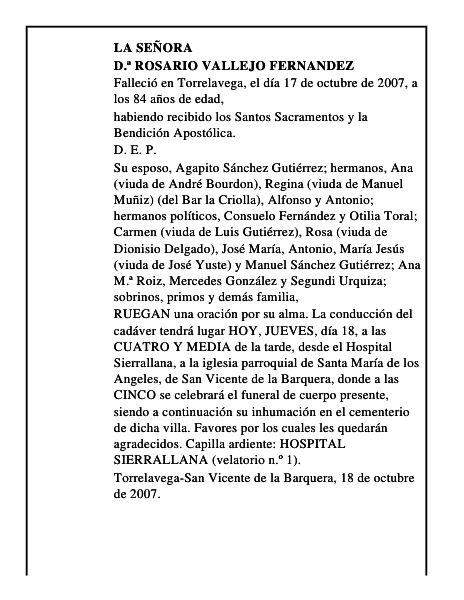 D.ª ROSARIO VALLEJO FERNANDEZ