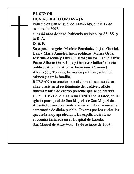 DON AURELIO ORTIZ AJA