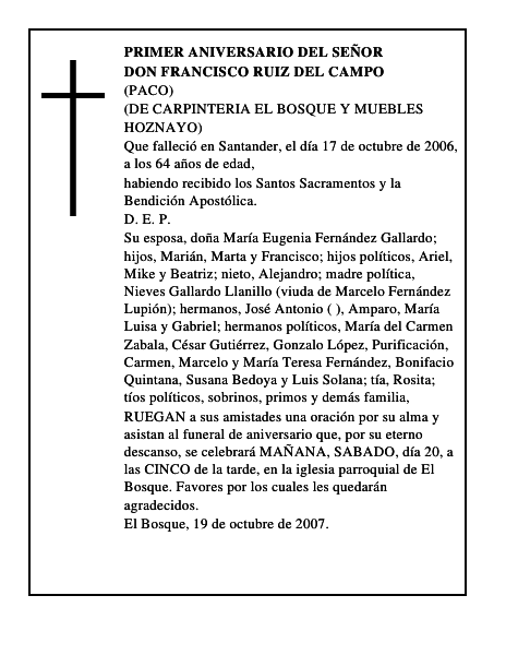DON FRANCISCO RUIZ DEL CAMPO