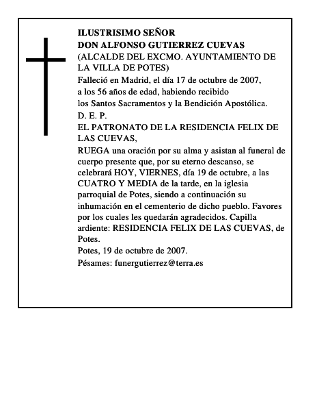 DON ALFONSO GUTIERREZ CUEVAS