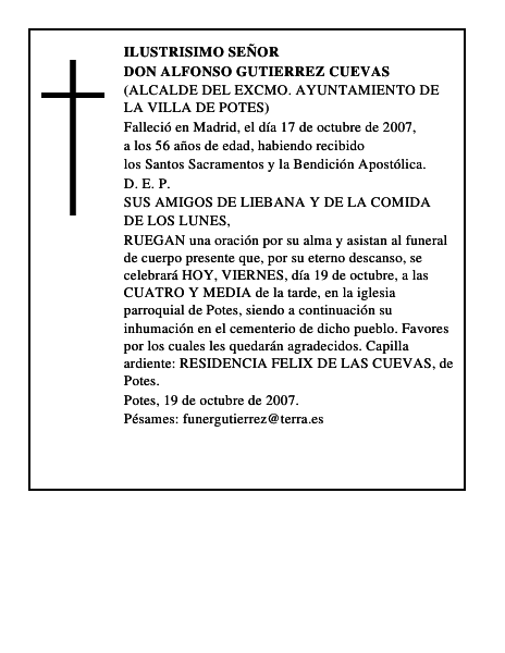 DON ALFONSO GUTIERREZ CUEVAS