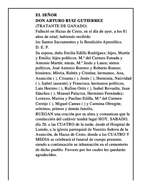DON ARTURO RUIZ GUTIERREZ