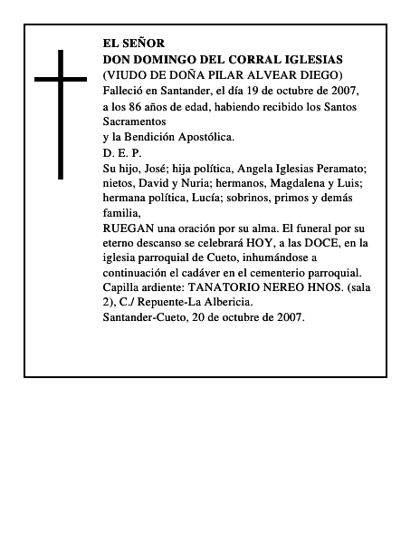 DON DOMINGO DEL CORRAL IGLESIAS