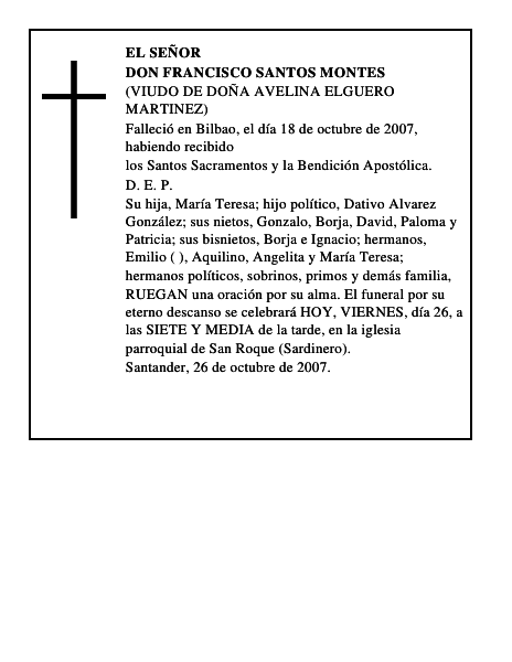 DON FRANCISCO SANTOS MONTES