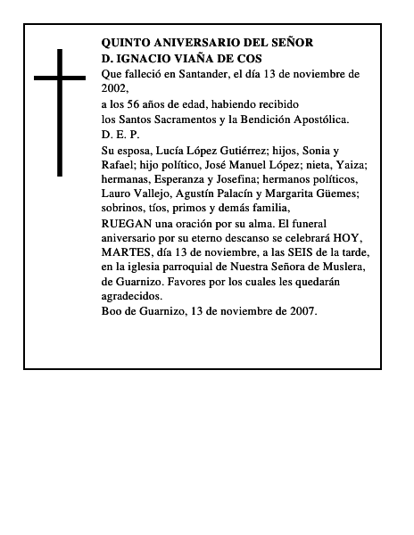 D. IGNACIO VIAÑA DE COS