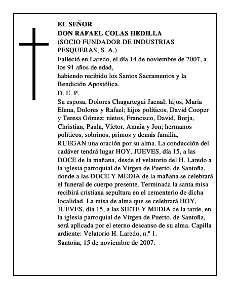 DON RAFAEL COLAS HEDILLA