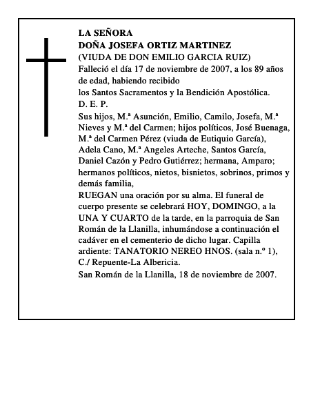 DOÑA JOSEFA ORTIZ MARTINEZ