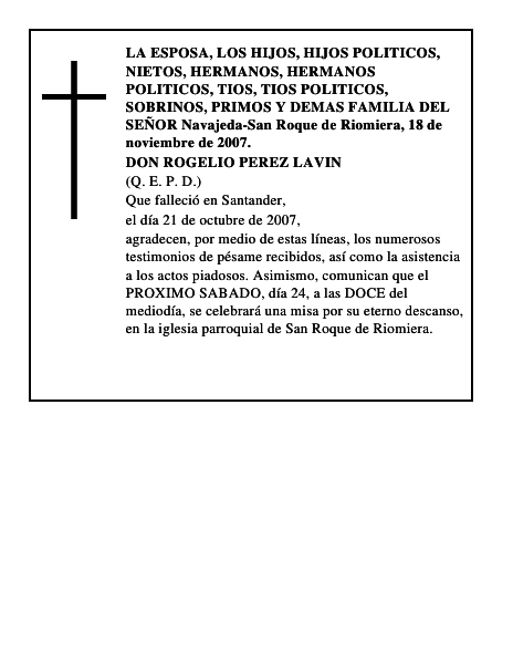 DON ROGELIO PEREZ LAVIN