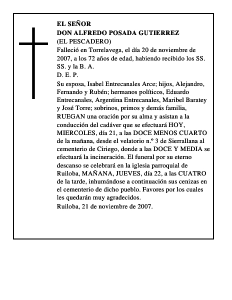 DON ALFREDO POSADA GUTIERREZ