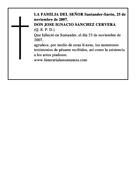 DON JOSE IGNACIO SANCHEZ CERVERA