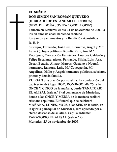 DON SIMON SAN ROMAN QUEVEDO