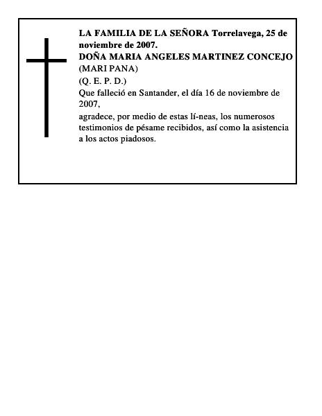 DOÑA MARIA ANGELES MARTINEZ CONCEJO