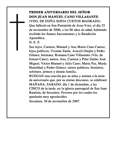 DON JUAN MANUEL CANO VILLASANTE